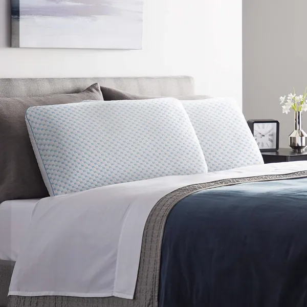 WEEKENDER Gel Memory Foam Pillow, Reversible Cover, photo 5